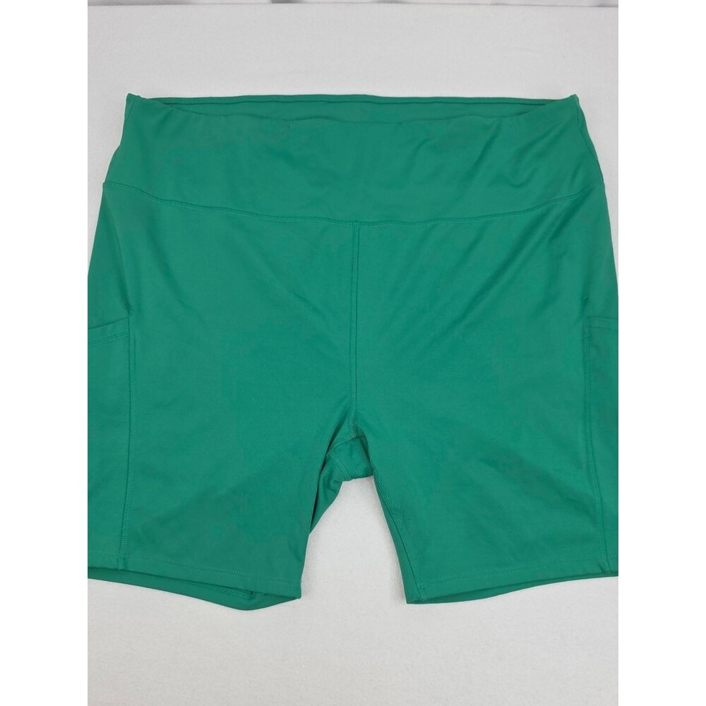 All In Motion Women’s High Waist Active Shorts Green Plus Size 3X AJ-3504
